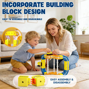 Pista de Carreras STEM de 126 Piezas para Niños Pequeños, Juguete de Construcción, <span class=keywords><strong>Tren</strong></span> Eléctrico 3D con Pista Infinita, Pista de Carreras Flexible para Niños - Product Image 4