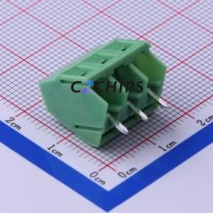 KF103-5.0-3P Screw Terminal Block Through hole Component (THT),P=5mm Connector 1x3P 5mm Green Through Hole - Product Image 2