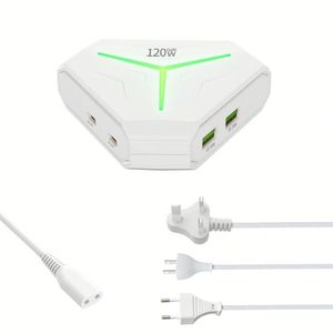 Power Station 120W Max PD Charger Block <b>With</b> Cable Head US/EU/UK <b>Socket</b> Multiple Charging Port Type C Charger - Product Image 4