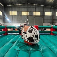 Toro mécanique gonflable HUAAO pour adultes, couleur personnalisée, PVC anti-UV, pompe électrique, installation facile, idéal pour événements commerciaux