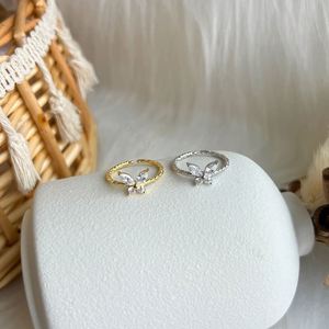 Dylam Jewelry <b>Rings</b> <b>Adjustable</b> Butterfly Open <b>Ring</b> S925 Sterling Silver <b>Rings</b> for Women Girls - Product Image 4