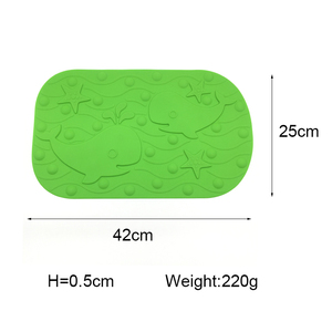 Hot Sale Certiified New Design Green Color Food Grade <b>Bath</b> Mat for Kids Silicone <b>Bath</b> Mat - Product Image 5