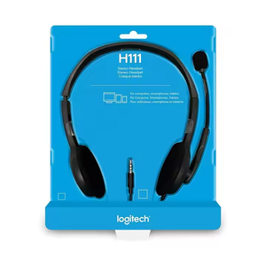 Logitech H111 Casque stéréo filaire original Casque <span class=keywords><strong>Gamer</strong></span> Microphone antibruit Audio 3.5mm pour utilisation téléphonique Bureau - Product Image 5