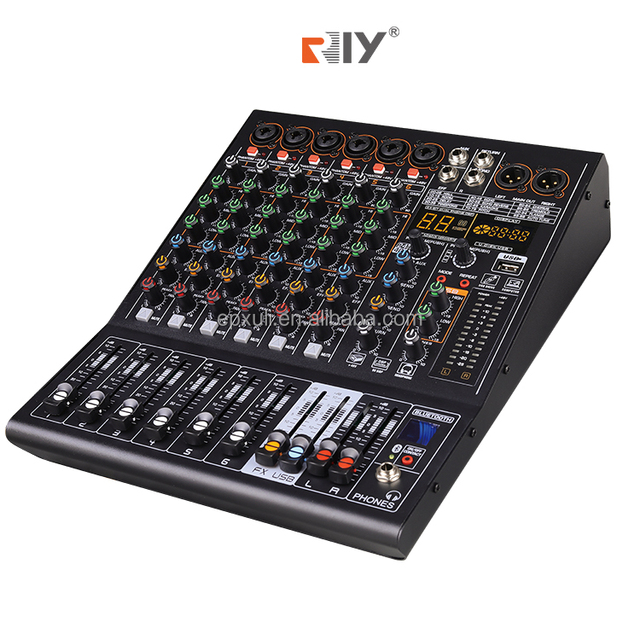 NX600 Professional Hot Sale Built in 99 Types of DSP Effect 6 Channels Digital Sound Mixing Console Usb Audio Mixer