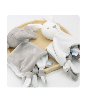 Dễ thương động vật bé tinh khiết bông vải nhẹ nhàng khăn bé ngủ búp bê Thỏ khăn tay nhẹ nhàng đồ chơi Ngủ Đồ chơi con rối - Product Image 5