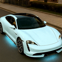Film de protection de voiture en PVC bleu cristal brillant anti-rayures 200 microns résistant aux températures -40 +80°C imperméable Garantie 5 ans