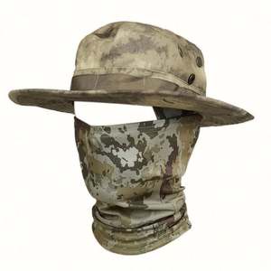 Pasamontañas de una abertura con sombrero pescador plegable de ala ancha ajustable para hombre, ideal para ciclismo y uso diario. - Product Image 3