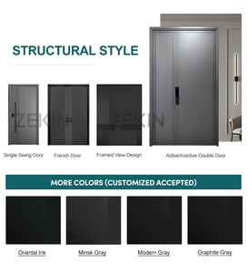 ZEKIN New <strong>Design</strong> Luxury Entry Aluminum Metal Entrance <strong>Door</strong> for Houses Villa Main <strong>Doors</strong> Custom Front Exterior Pivot <strong>Door</strong> - Product Image 6