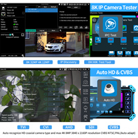 Testeur de caméra CCTV Rsrteng IPC-5200 Plus avec test de câble WiFi POE pour les réseaux TVI CVI AHD SDI, écran 5,4 pouces