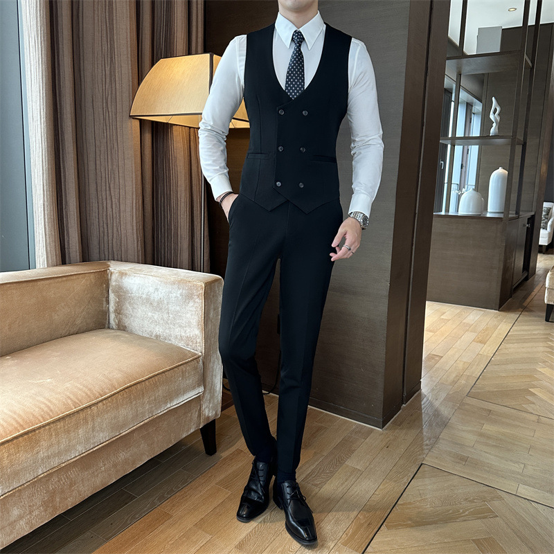 Noir (gilet + pantalon remarque taille)