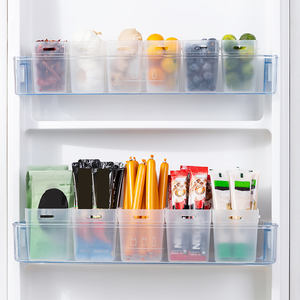 Contenedores de almacenamiento de plástico para puerta lateral de <span class=keywords><strong>nevera</strong></span> doméstica, cajas de mantenimiento fresco, contenedor de aperitivos multiusos sobre la <span class=keywords><strong>nevera</strong></span> - Product Image 2