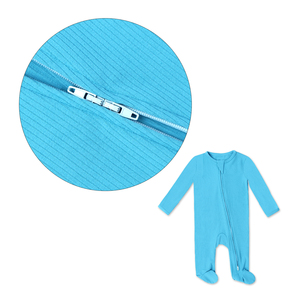โรงงาน<span class=keywords><strong>ราคา</strong></span>ดียาง 97 ไม้ไผ่ 3 สแปนเด็กซ์ 260 GSM Footie เด็กแขนยาว Romper ถักทารก Romper - Product Image 6