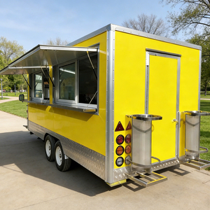 ขายรถขายอาหารเคลื่อนที่และรถพ่วงขายอาหาร รถขายไอศกรีมพร้อมครัวสแตนเลส ได้รับการรับรองมาตรฐาน CE <span class=keywords><strong>ราคา</strong></span>โรงงาน - Product Image 1