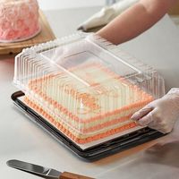Boîte à gâteau jetable de 8 pouces, forme personnalisée, en plastique PE de qualité alimentaire, pour pâtisserie, pain, sushi, salade, sucre – Utilisation polyvalente, sur mesure