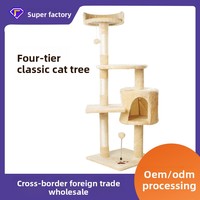 Grand pilier d'escalade pour chat du sol au plafond avec poteau à gratter en corde de chanvre pour grossistes et usines de magasins d'animaux