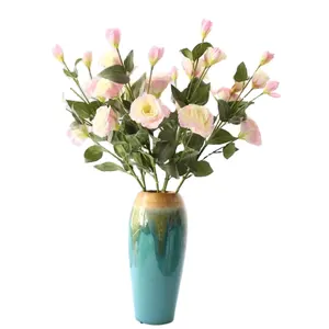2023 Высококачественный искусственный Шелковый цветок, одиночный синхронный луг, gentian, цветы eustoma