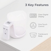 Timbangan Dapur Digital LCD dengan Cangkir Ukur 5kg/1g Tipe Cangkir dengan Wadah PP yang Dapat Dilepas, Unit G/ml/cangkir