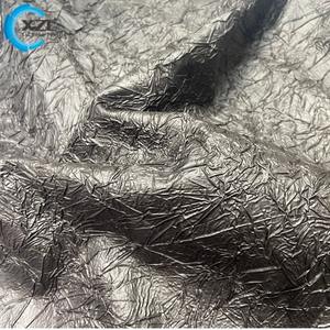 قماش فستان نسائي من الكريب البوليستر 100% |   أقمشة منسوجة مطوية بختم ساخن ورقائق مجعدة للملابس - Product Image 1