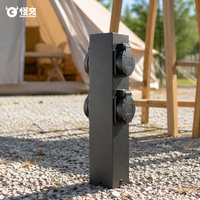Mini borne de connexion RV en acier inoxydable 304 NEMA 3R résistante aux intempéries, prise de cour extérieure pour jardin, cour, camping