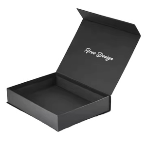Boîte <span class=keywords><strong>cadeau</strong></span> rigide en carton noir <span class=keywords><strong>grand</strong></span> <span class=keywords><strong>format</strong></span> avec logo personnalisé, fermeture magnétique, pour perruques et vêtements, collection 2026 PLD - Product Image 1