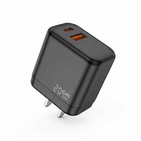 Cargador USB Cantell de Doble Puerto y 20W OEM con Enchufe EU/US (sin Cable) para Teléfono Móvil