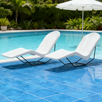 Chaise longue de piscine en FRP imperméable, services de découpe et de pliage - Résistante aux UV, résistante à la corrosion, ergonomique, en forme de S, longue durée