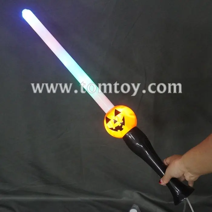 Juguetes intermitentes de Halloween para niños y niñas, espada de burbujas de calabaza con luz LED y sonido