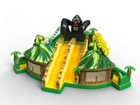 Jeux gonflables commerciaux pour parc extérieur, grand toboggan gonflable personnalisé, château gonflable pour enfants, matériau PVC, installation facile