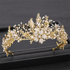 Wow Sheila Miallo Baroque Noir Strass Bandeau De Mariée Couronne Diadème Coiffe Élégante Pour Les Femmes De Mariage De Bal Anniversaire - Product Image 3