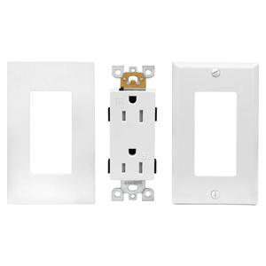Enchufe eléctrico de 15 amperios, decorador de grado <span class=keywords><strong>residencial</strong></span>, dúplex, toma de pared de toma de tierra automática, nueva versión 2022 - Product Image 2