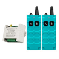 Télécommande industrielle sans fil 4 canaux pour interrupteur LED, relais 10A, étanche, code d'apprentissage, 300m, 4 boutons, AC 100-440V