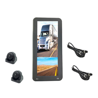 Monitor de Espejo Retrovisor para Auto de 12.3 Pulgadas LCD/IPS, Fuente de Alimentación de 9V-36V, Entrada de Video Bidireccional de 720P CVBS/AHD, Cámara de Reversa Opcional para Autobús/Camión