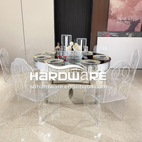 Table ronde en verre de mariage de partie d'événements de morceau central de refonte pour le mariage