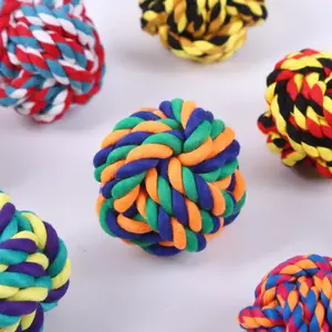 Giocattolo interattivo per cani palla giocattolo in cotone colorato - Product Image 6