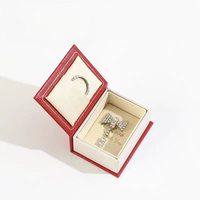 Boîte cadeau de Noël pour bijoux (boucles d'oreilles, collier, bague) avec couvercle rigide, base portable, gaufrage, finitions brillantes et mates, qualité supérieure