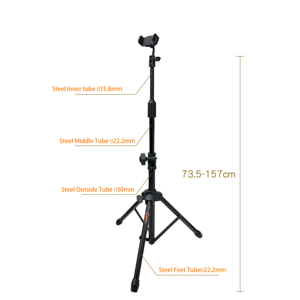 Trípode Plegable Portátil y Estable IP-01-4-1 para Teléfonos Móviles con Altura Ajustable (73.5-157cm) y Patas de Goma Antideslizantes - Product Image 4