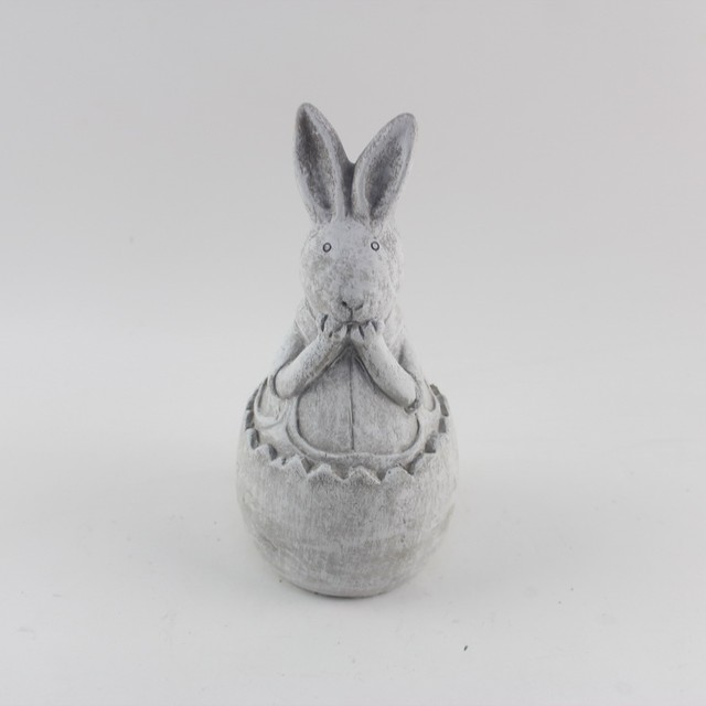 Unique Design Cement Rabbit Bird Egg Shape Decorative Elements for Home & Garden Statue Decoration