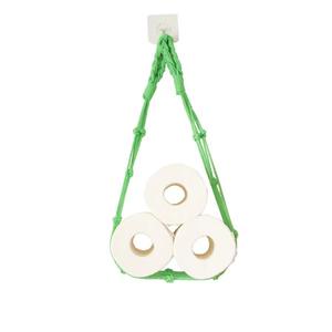 Borsa di stoccaggio in corda di cotone intrecciata ad arazzi a parete porta-asciugamani di carta porta-rotolo di moda rivista appeso cesto di libri - Product Image 6