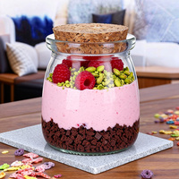 Frascos de Vidrio Reutilizables de 200 ml para Yogur con Logotipo Personalizado Serigrafiado para Yogur Casero, Comida para Bebés y Gelatina