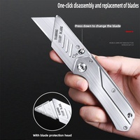 Couteau utilitaire pliable tout acier épaissi et robuste Couteau à éplucher durable en acier inoxydable avec fonction imperméable et antirouille