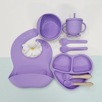 Ensemble repas pour bébé en silicone 100% biologique de qualité alimentaire, style design moderne, boîte à lunch pour bébé, hygiénique, déductions