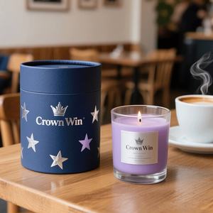 Customized logo Round Cardboard Scented <b>Candles</b> Packaging Boxes Soy Wax Aromatic Fragrance Luxury <b>Candles</b> Paper Tube Box - Product Image 4