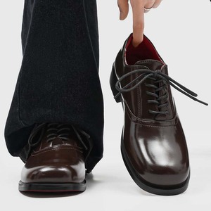 Nouvelle Arrivée 2026 – Chaussures Habillées Décontractées de Style Britannique à Bout Carré pour Hommes, Semelle Épaisse, Semelle Rouge, Élégantes et Durables - Product Image 4
