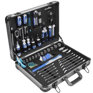 Ensemble d'outils STEELTREKS 64 pièces, ensemble d'outils à main en aluminium, clé à cliquet et pioche, matériau CR-V, personnalisable, OEM, coffret rigide 16402 - Product Image 2