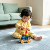 Jouet éducatif en bois coloré pour bébé, circuit de perles, labyrinthe d'activités pour tout-petits