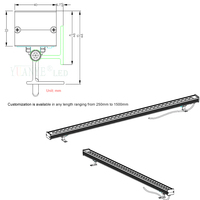 Projecteur mural LED adressable haute luminosité, résistant à l'eau, 6W-60W, compatible Zigbee 3.0 local et contrôle APP DMX512 5.0