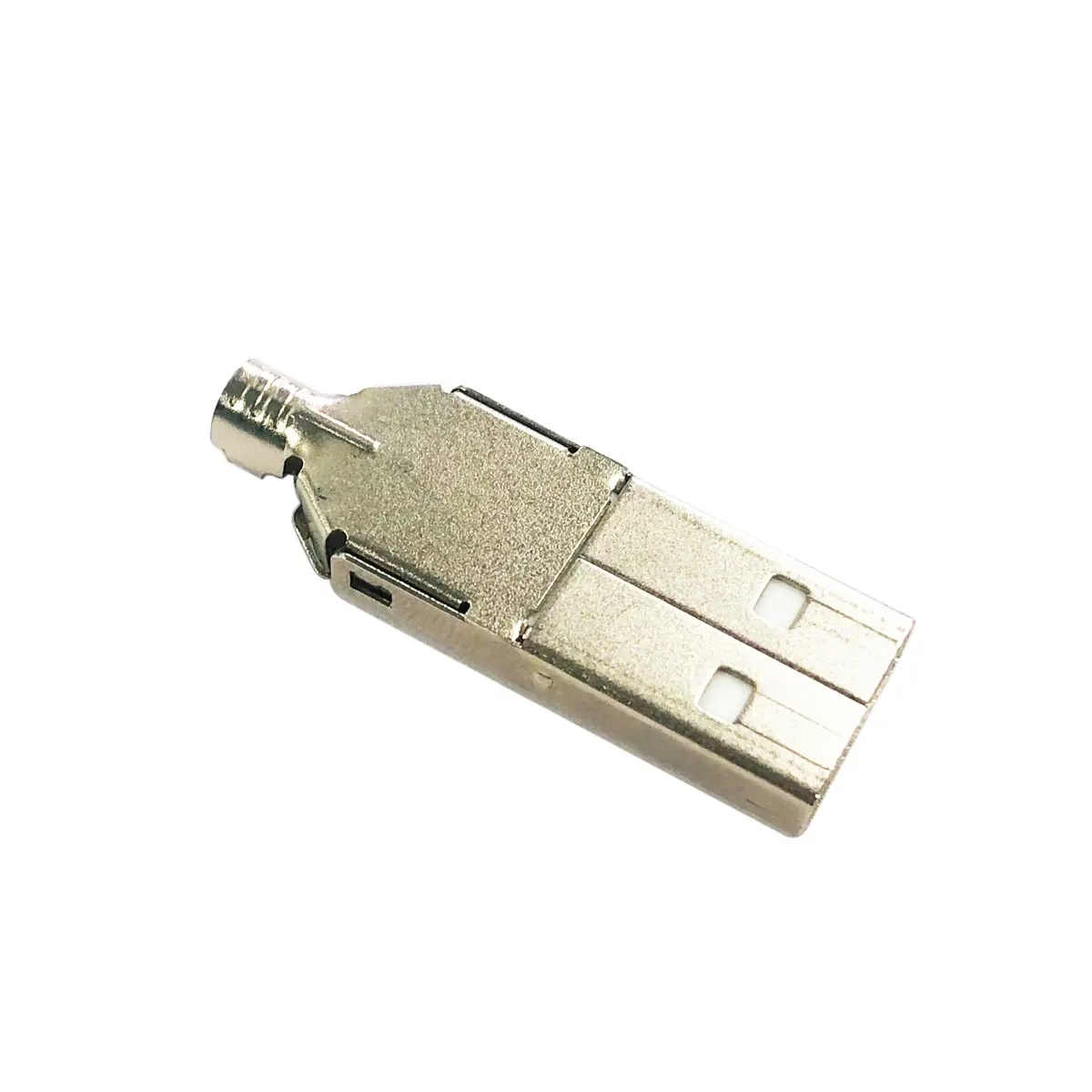 Vernikkelde Usb2.0 Connector Diy Adapter Mannelijk Soldeer Type Usb A Type Connector Pcb Usb-A Tail Socket 3 In 1 Pc Aa Dip 5a Fpic