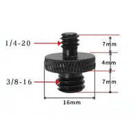Vis de conversion 1/4-20 à 3/8-16, adaptateur mâle-mâle pour support de trépied photo/vidéo, accessoires de fixation génériques