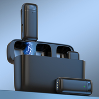 Microphone lavalier sans fil portable K13 étui de chargement de microphone en direct avec affichage numérique