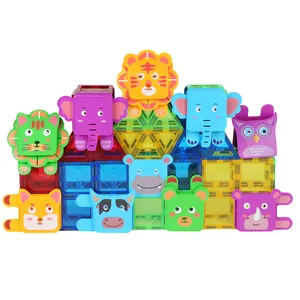 Magnetic Toys For Kids Learning 3D Magnetic Tile Animal Blocks Sets Educational Magnetic Building Blocks Tiles